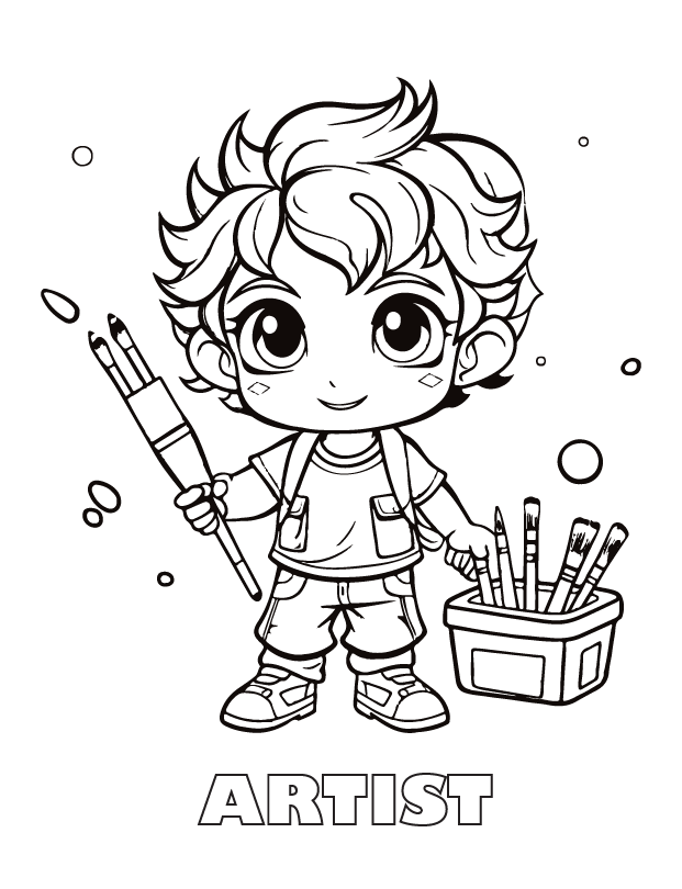 artist coloring page