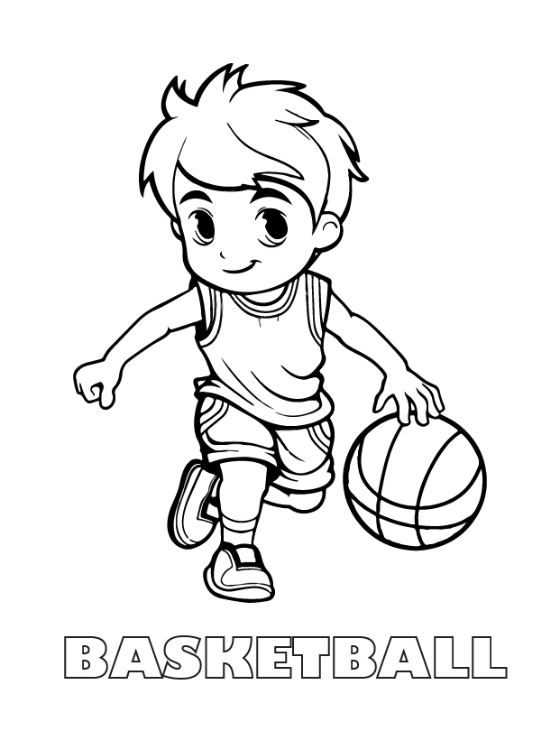basketball coloring page