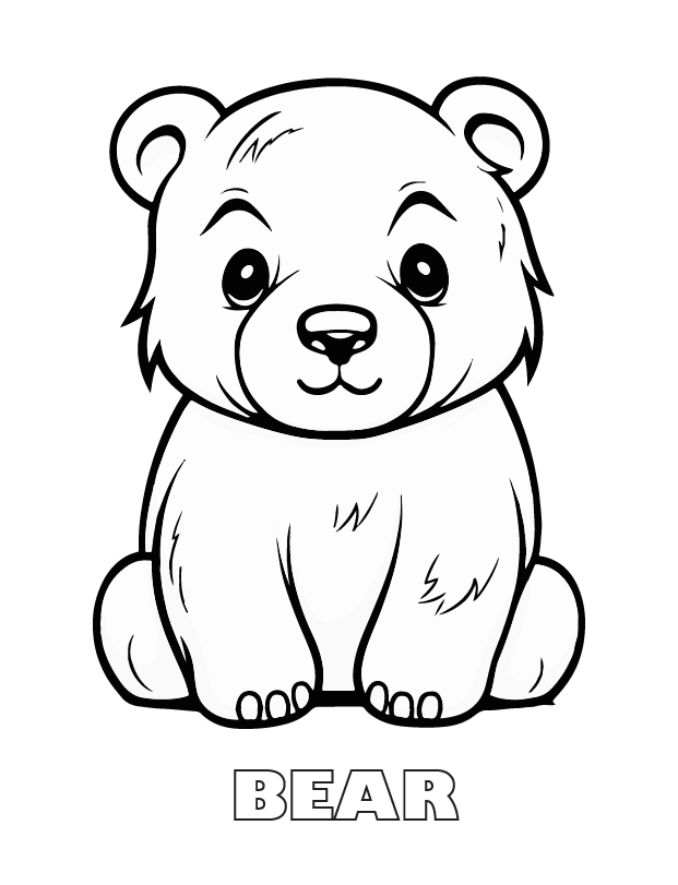 bear coloring page