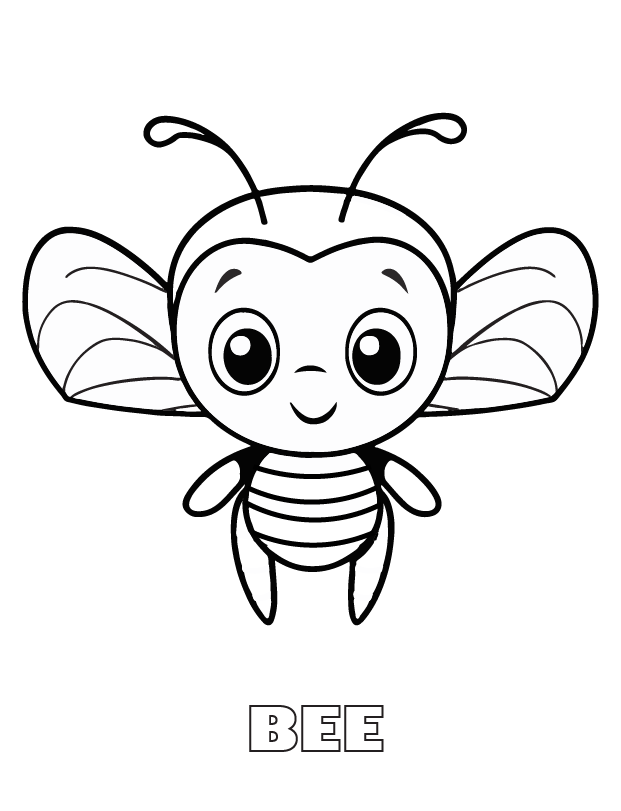 bee coloring page