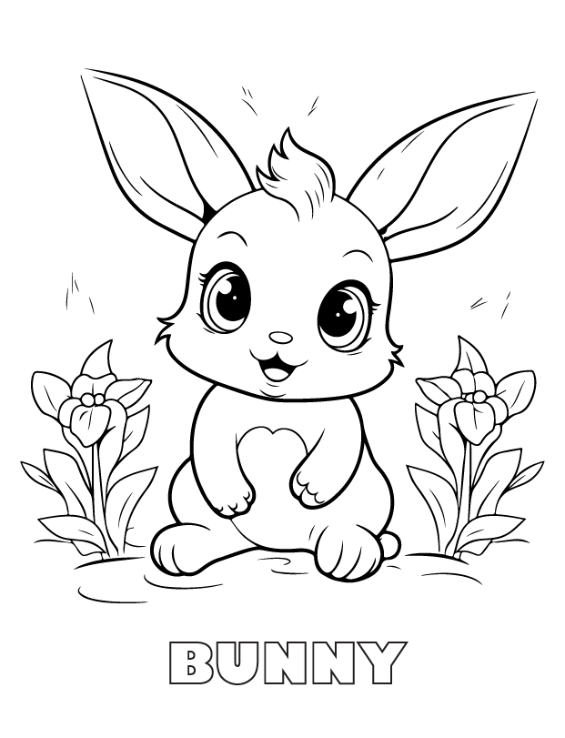 bunny coloring page