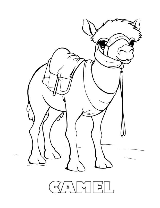 camel coloring page