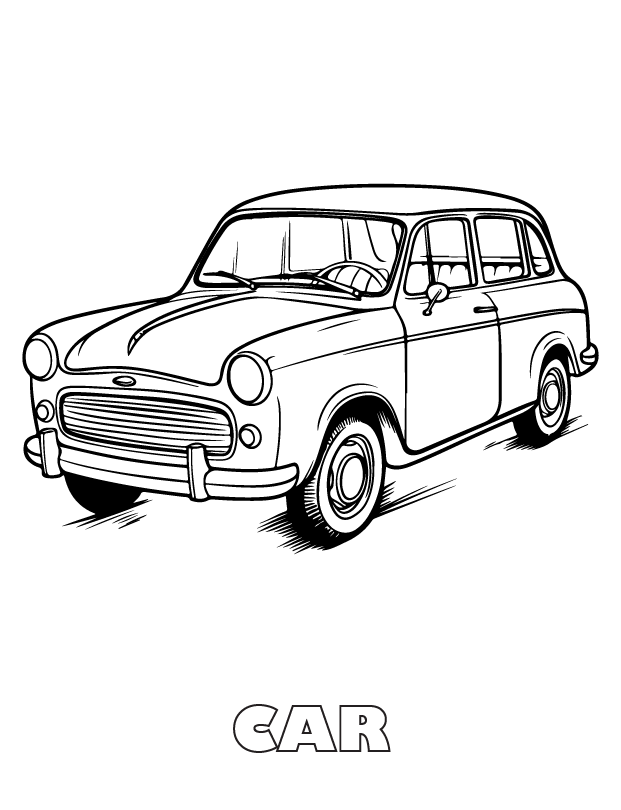car coloring page