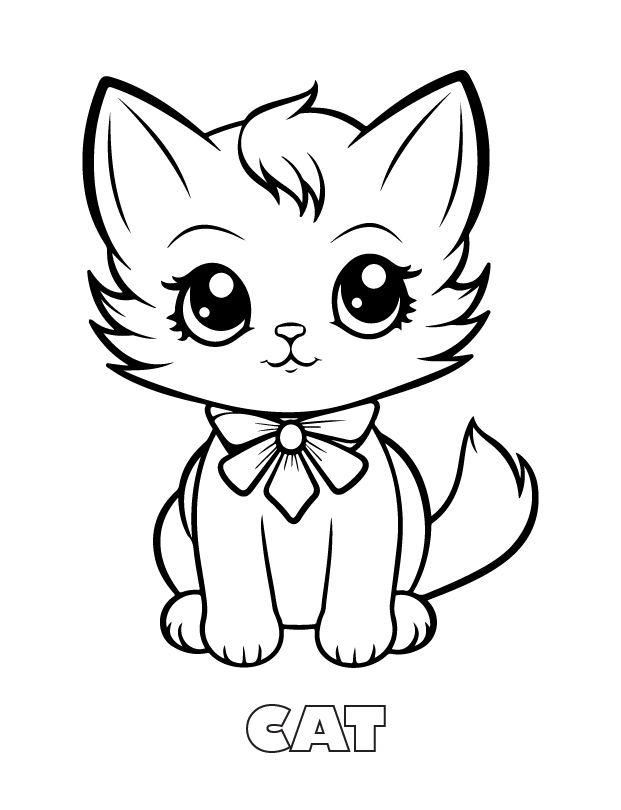 cat coloring page