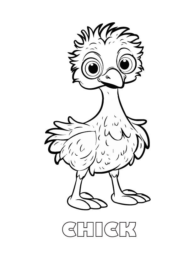 chick coloring page