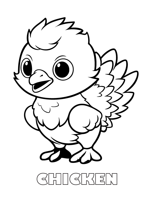 chicken coloring page