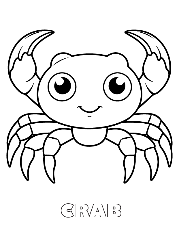crab coloring page