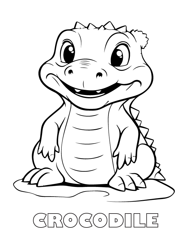 crocodile coloring page