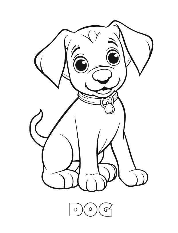dog coloring page