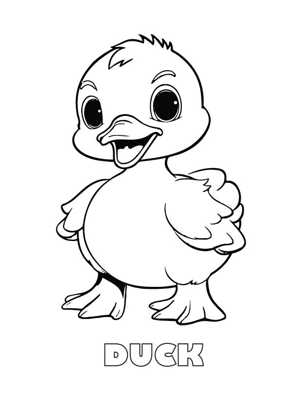 duck coloring page