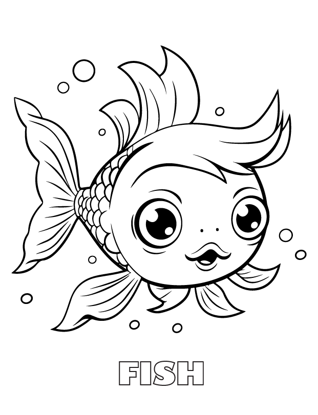 fish coloring page