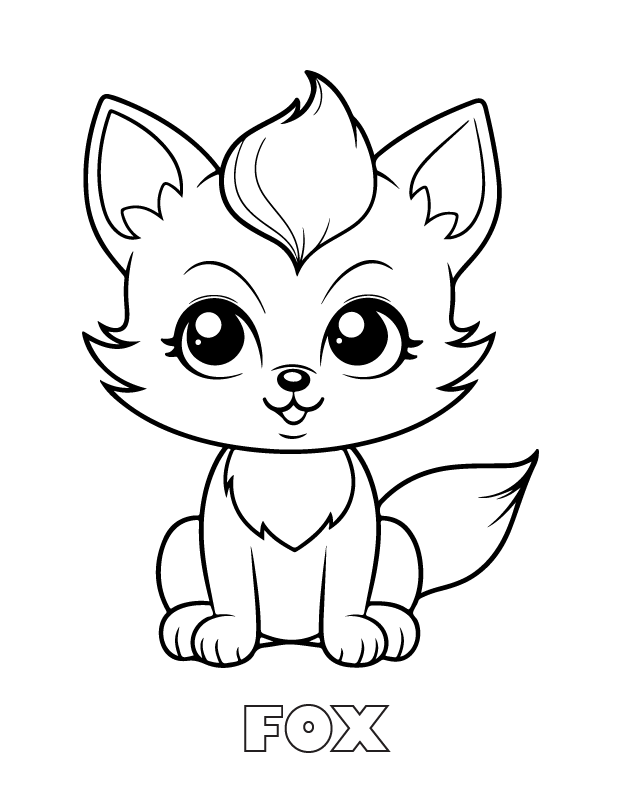 fox coloring page
