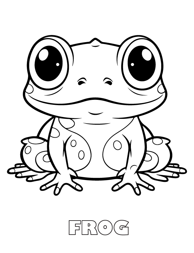 frog coloring page
