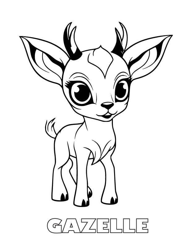 gazelle coloring page
