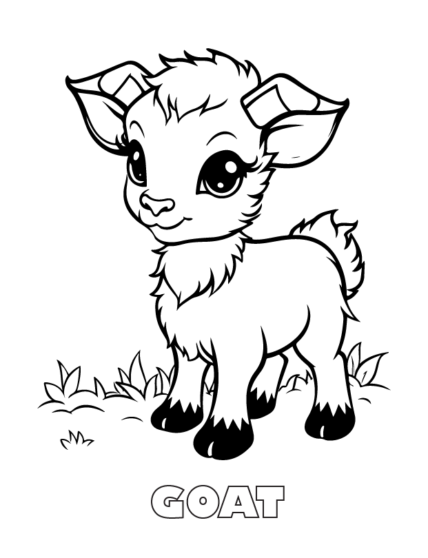 goat coloring page
