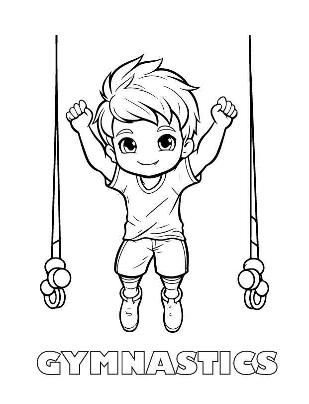 gymnastics coloring page