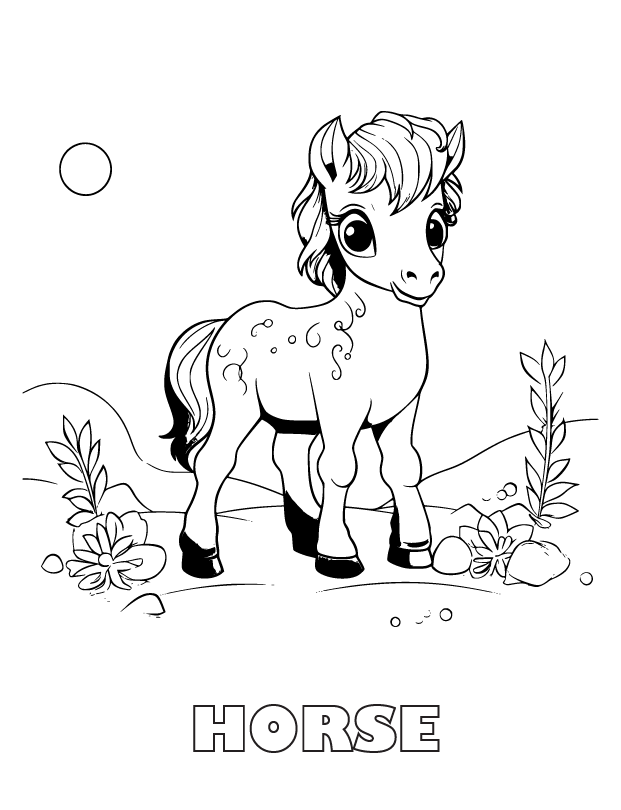 horse coloring page