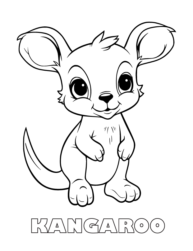 kangaroo coloring page