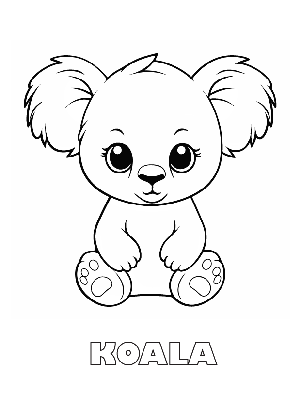 koala coloring page