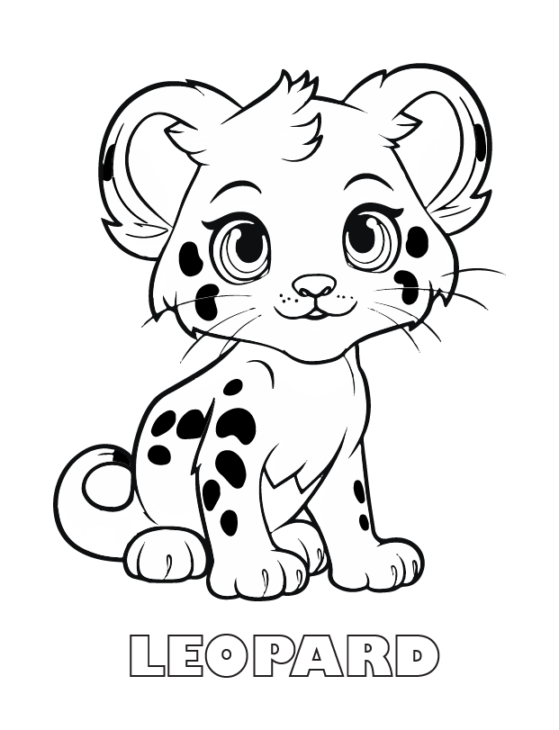leopard coloring page