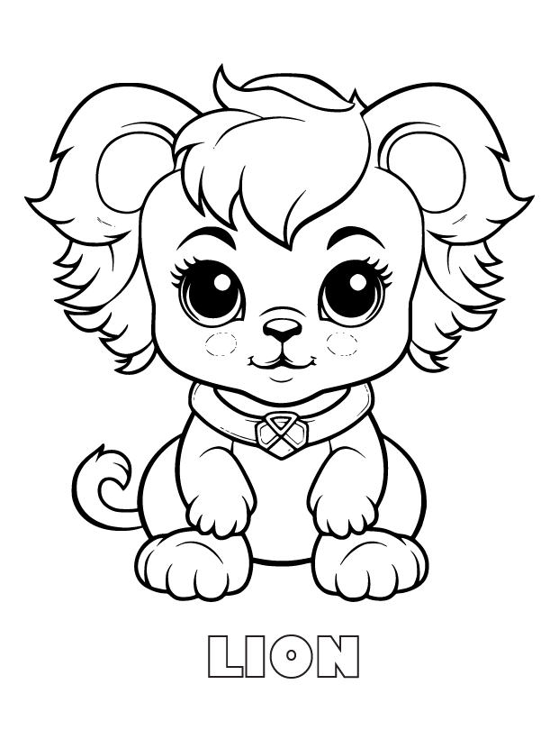 lion coloring page