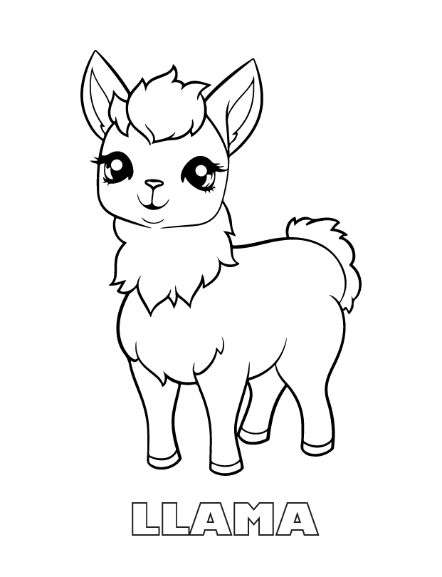 llama coloring page