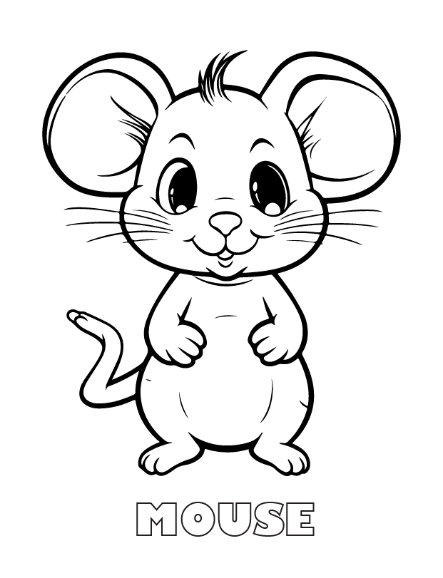 mouse coloring page