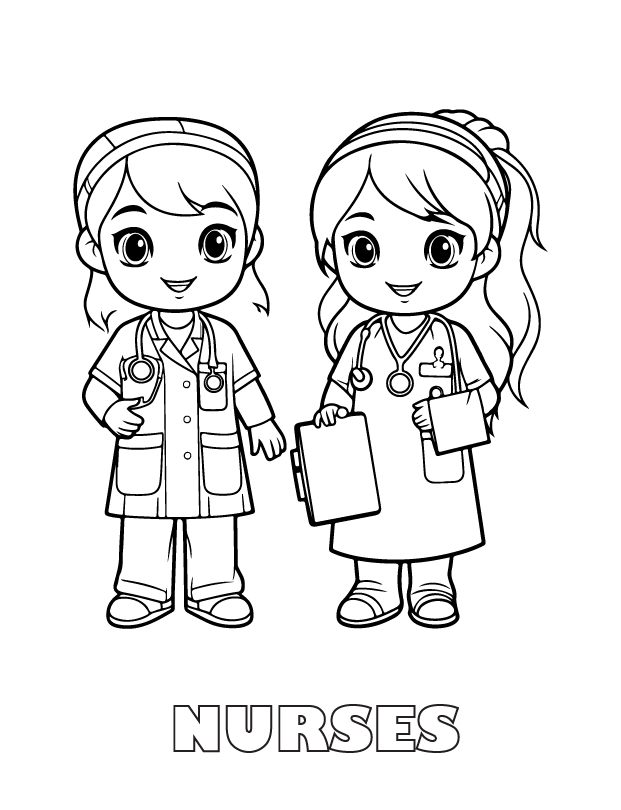 nurses coloring page