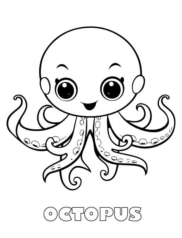octopus coloring page