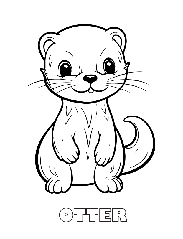 otter coloring page