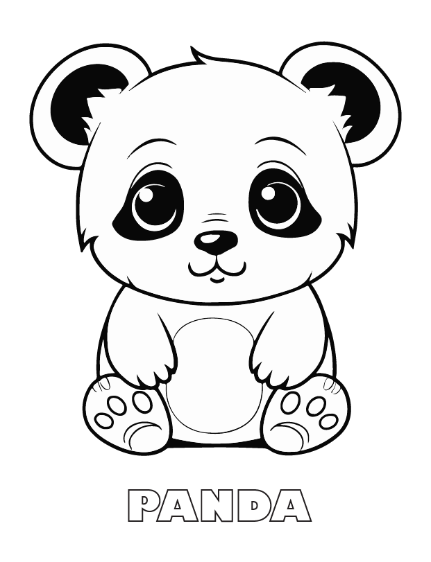 panda coloring page
