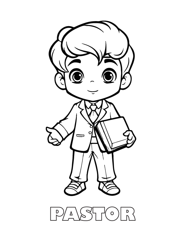 pastor coloring page