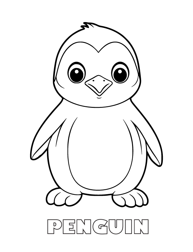 penguin coloring page