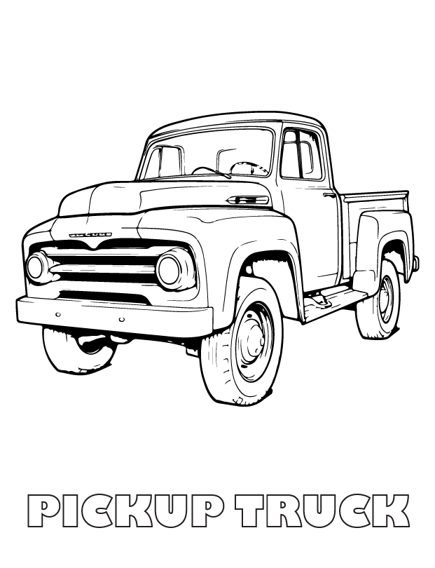 pickup truck coloring page