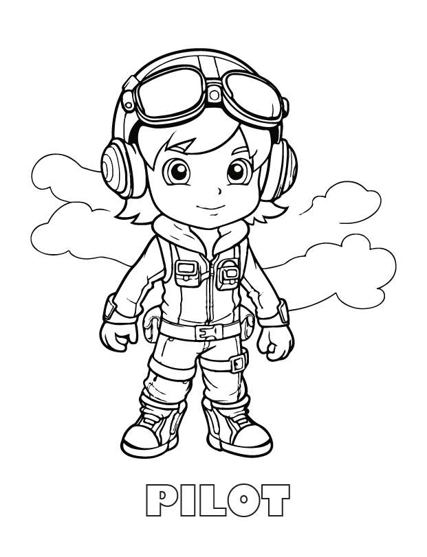 pilot coloring page