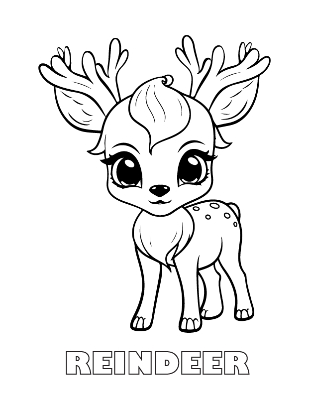 reindeer coloring page