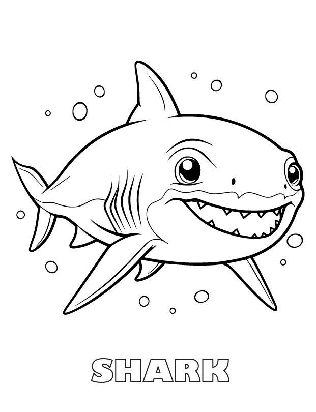 shark coloring page