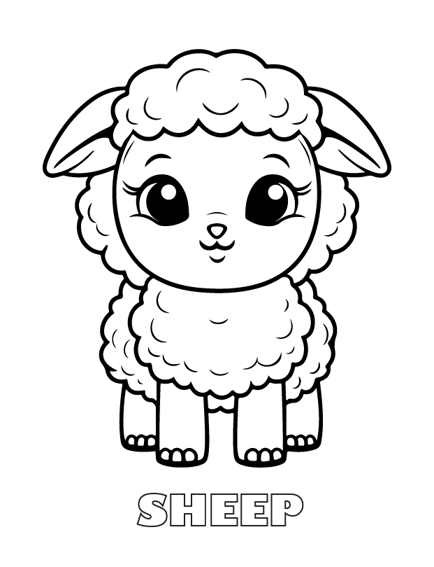 sheep coloring page