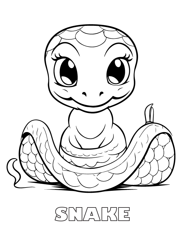 snake coloring page