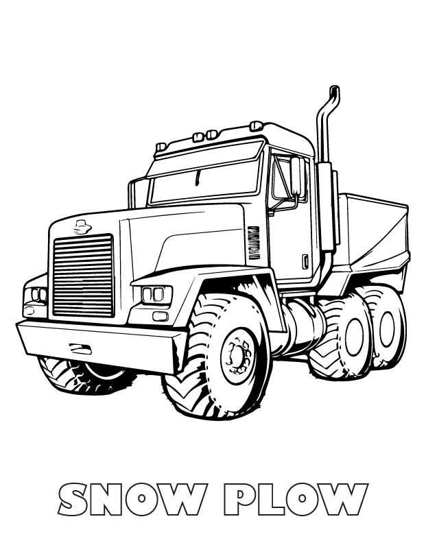 snow plow coloring page
