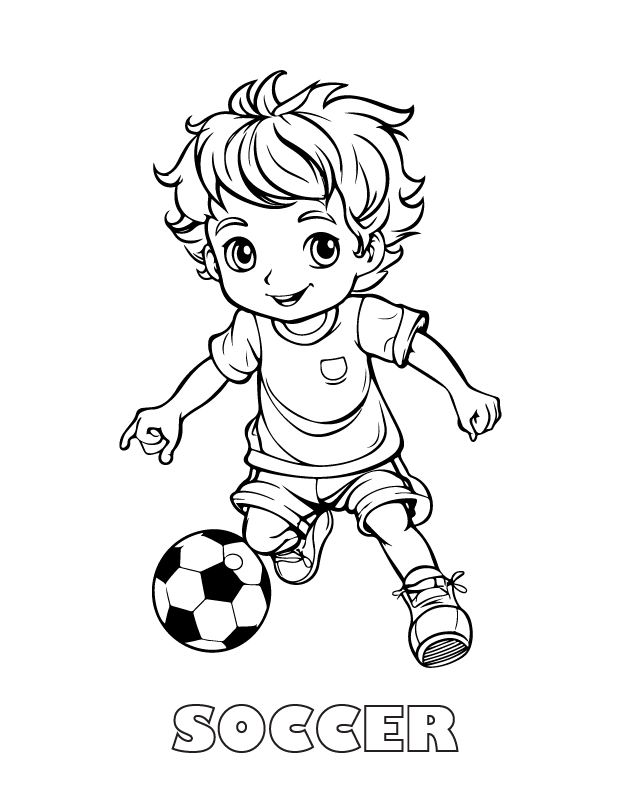 soccer coloring page