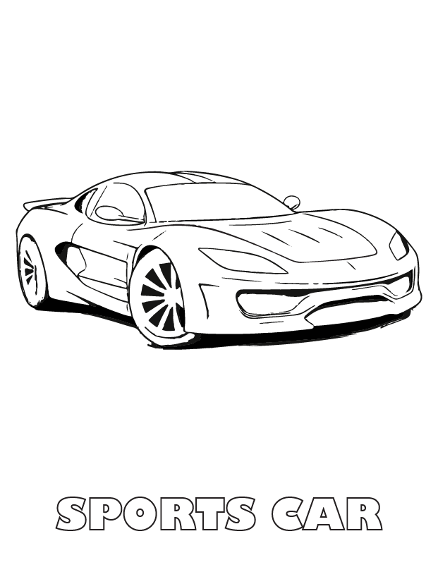 sports car coloring page