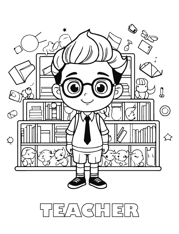 teacher coloring page