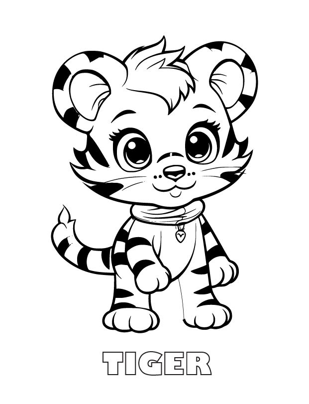 tiger coloring page