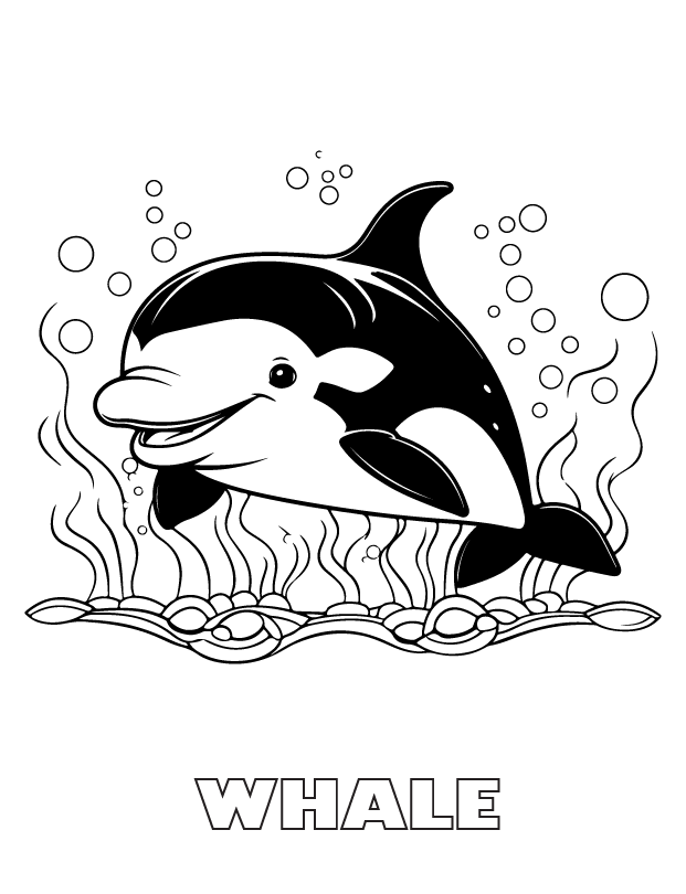 whale coloring page